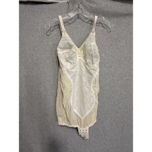 Triumph Poesie TS Shapewear Womens 42C Large White Lace Corselette Body Shaper